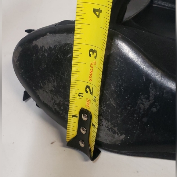 EMPORIO ARMANI Black Suede/Patent Leather Round-Toe Bow Flats Sz 38 Italy - Picture 6 of 12